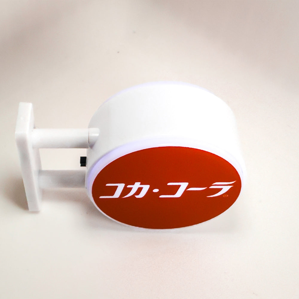 Coca-Cola Japan Round LED Magnet Lightbox | Katakana & Classic